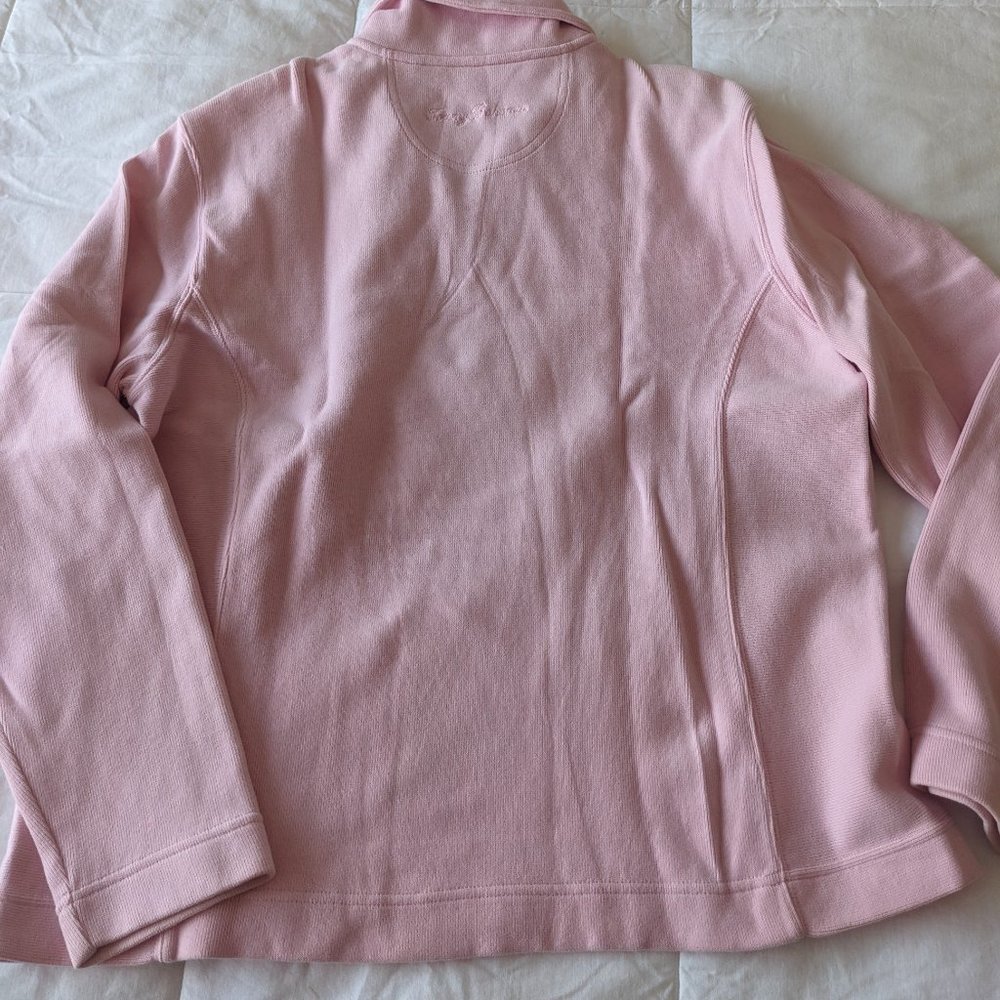 Tommy Bahama 1/4 Zip Aruba Sweatshirt Women's L Pink - Picture 8 of 10